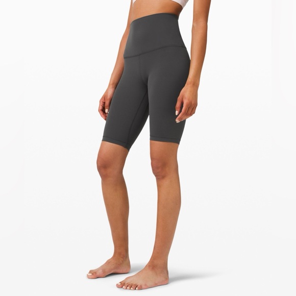 lululemon athletica Pants - Lululemon Align Super High Rise 10” Biker Shorts | size 4 | Graphite Grey | NEW